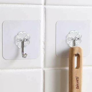 Bộ 10 cái móc dán trong suốt chịu lực