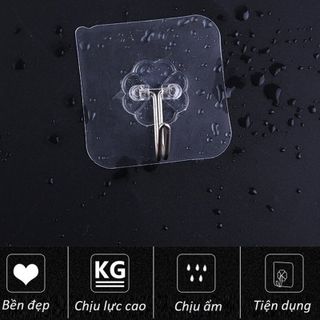 Bộ 10 cái móc dán trong suốt chịu lực