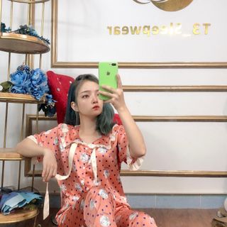 PIJAMA SATIN TIỂU THƯ NƠ TNQD