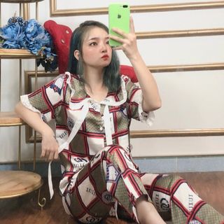 PIJAMA SATIN TIỂU THƯ NƠ TNQD