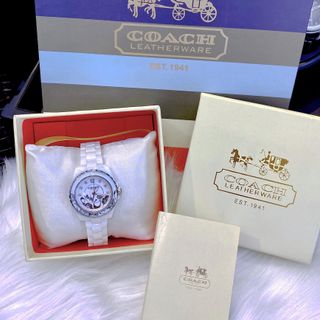 Đồng hồ nữ COACHZ PRESTON BLUSH CERAMIC BRACELET