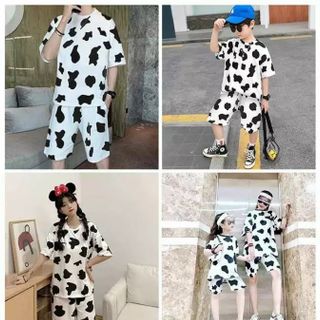 Đồ bộ em bé mặc nhà bò sữa siêu dễ thương