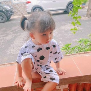 Đồ bộ em bé mặc nhà bò sữa siêu dễ thương
