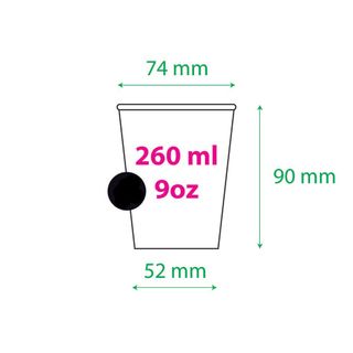 Ly giấy in hình 9oz - 260ml