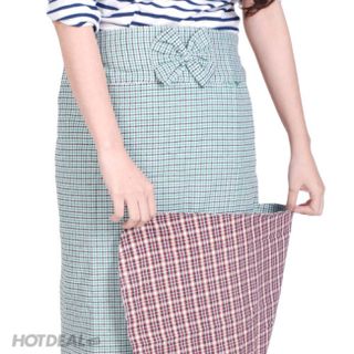 Váy chống nắng loại cotton 100% 2 mặt dày kẻ sọc cao cấp
