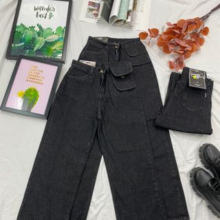 Sỉ quần jean nữ lưng cao ống suông