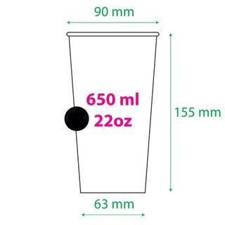 Ly giấy in hình 22oz - 650ml