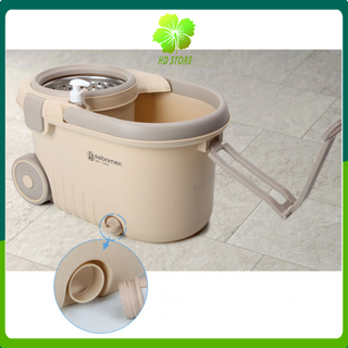 Bộ thùng cây lau nhà 360 độ thông minh tự vắt Sobam - XH039 Cao Cấp