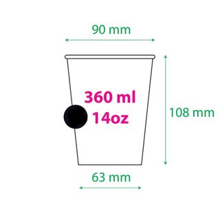Ly giấy in hình 14oz - 360ml