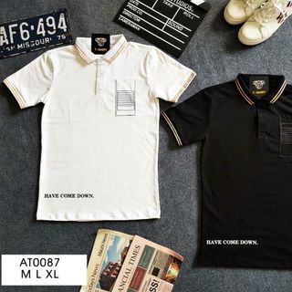 ÁO THUN NAM CỔ TRỤ PHỐI TUI