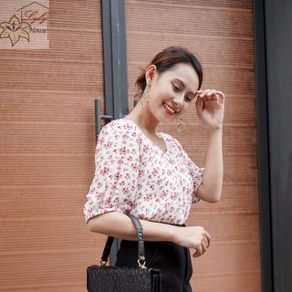 Áo hoa nhí tay kiểu cực dễ thương