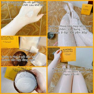 Set tắm trắng hạnh nhân dừa