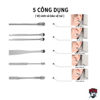 BỘ DỤNG CỤ LẤY RÁY TAI 6 MÓN