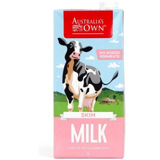 Sữa Australia Own Skim Milk – Sữa tươi không béo, dung tích hộp 1 lít