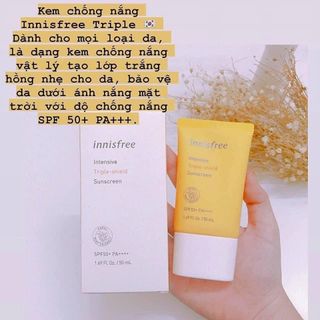 Kem Chống Nắng Inniisfree 3 in 1 Chống Nắng Trắng Da Chống Lão Hóa