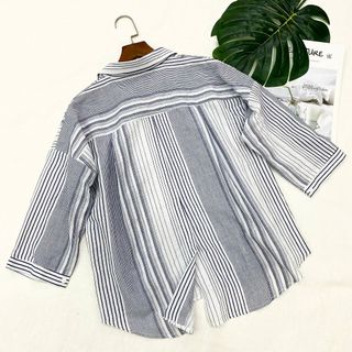 Áo sơ mi sọc 1 túi tay lửng - Hàng thiết kế