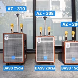 Loa kéo AZPro AZ 308 - Loa kéo 3 đường tiếng bass 2 tấc - Tặng kèm 2 micro không dây - Công suất lên đến 250W - Có remote, đầy đủ kết nối Bluetooth, AV, USB, SD card - Cổng 6.5 cắm micro ngoài - Âm thanh cực chuẩn
