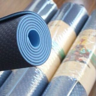 Thảm Tập Yoga Chống Trượt 2 Lớp Dày 6mm Chất Liệu Cao Su Non TPE Cao Cấp