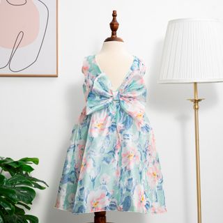 Đầm Công chúa bé gái vải tơ kiểu dáng tiểu thư Pansy
