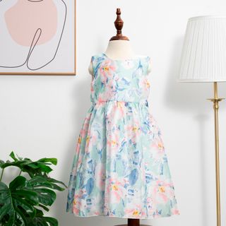 Đầm Công chúa bé gái vải tơ kiểu dáng tiểu thư Pansy