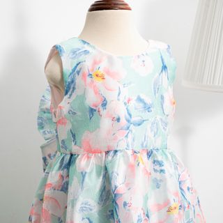 Đầm Công chúa bé gái vải tơ kiểu dáng tiểu thư Pansy