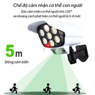 Đèn năng lượng mặt trời, Đèn led giả camera tự động bật tắt chống chộm, chống nước có điều khiển từ xa TIME HOME giá sỉ