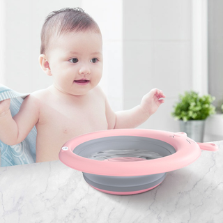 Chậu gấp gọn rửa mặt cho bé