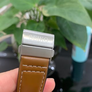 Đồng Hồ Nam SEI.KO Máy Pin mặt xanh - Đồng hồ nam dây da (vàng)
