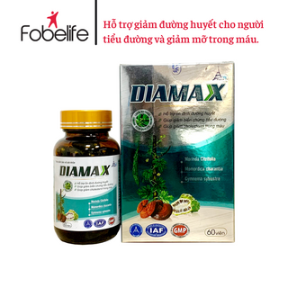 Hỗ trợ ổn định đường huyết và giảm mỡ trong máu- DIAMAX- Lọ 60 viên.