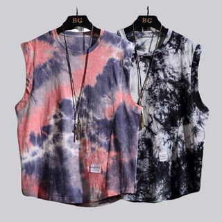 Áo Thun Nam, Áo Thun Loang Màu Form Rộng Sát Nách