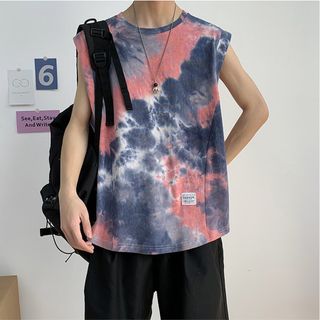 Áo Thun Nam, Áo Thun Loang Màu Form Rộng Sát Nách