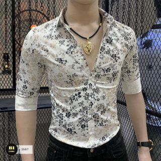 ÁO SƠ MI 3D HOẠ TIẾT HOA NHÍ TAY DÀI