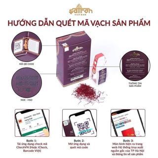 Saffron Salam (nhụy hoa nghệ tây) 1gr - Đạt chuẩn tinh khiết hữu cơ ISO 3632