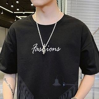 Áo Thun Nam, Áo Phông Nam Cổ Tròn In Hình Cây Cầu, Vải Cotton mặc mát, thoáng khí