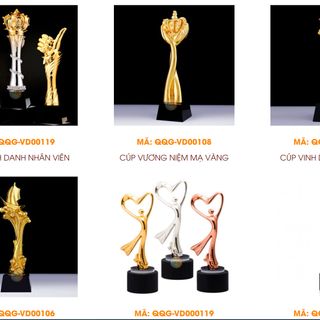 Sản xuất cúp đồng, cúp giải thưởng ngành làm đẹp, cúp thẩm mỹ, cúp phun xăm