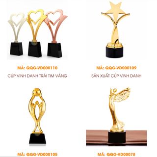 Sản xuất cúp đồng, cúp giải thưởng ngành làm đẹp, cúp thẩm mỹ, cúp phun xăm