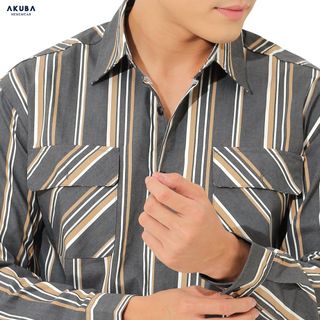 ÁO SƠ MI TAY DÀI SỌC 3 MÀU-02B426