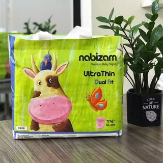 Tã/bỉm dán Nabizam nội địa Hàn size S/M/L/XL siêu mỏng, siêu mềm, siêu thấm hút