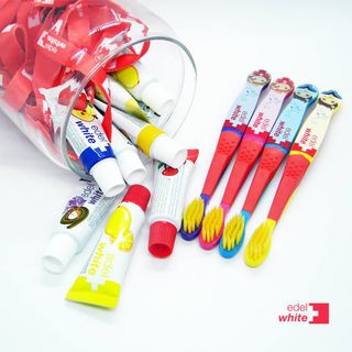 Bàn chải trẻ em siêu mềm Edelwhite FLOSSERBRUSH, Thụy Sĩ