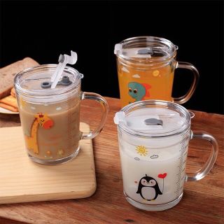 Cốc thuỷ tinh chia vạch / cốc pha sữa chịu nhiệt cho bé