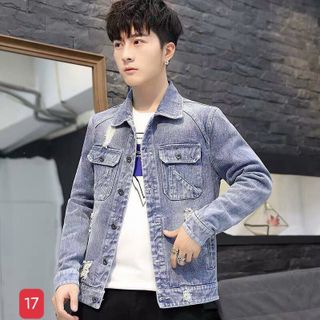Áo khoác jean nam kiểu dáng hàn quốc chất vải jean cotton siêu đẹp