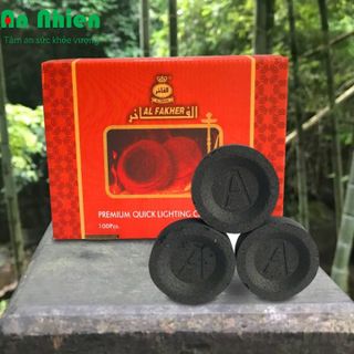 Hộp 100 viên than hoạt tính đốt trầm hương không khói, an toàn cho sức khỏe