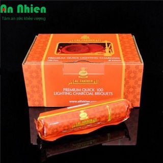 Hộp 100 viên than hoạt tính đốt trầm hương không khói, an toàn cho sức khỏe