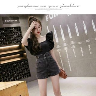 Quần short jean nữ lưng cao , quần short nữ cao cấp