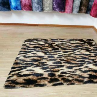 Thảm lông loang và màu trơn Lông siêu dày dài