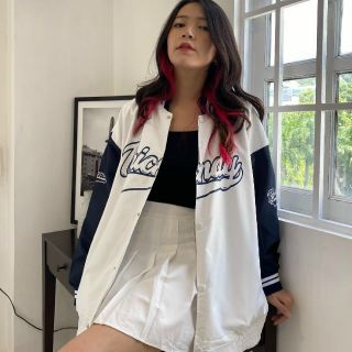 Áo khoác dù bomber logo in Tcricndy không bong tróc