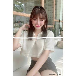 ÁO CROPTOP CỔ V TAY NGẮN TÔN EO THON NHIỀU MÀU ĐỘC ĐÁO