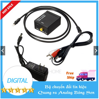 Bộ chuyển đổi Âm Thanh Cổng quang Optical sang Audio AV - R/L, Cổng 3,5 Hỗ Trợ Tv 4k Loại Xịn Model 2021 196-96kb