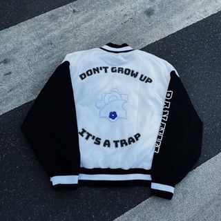Áo khoác cardigan DONT GROW UP thun nỉ ngoại tay phối màu trẻ trung năng động