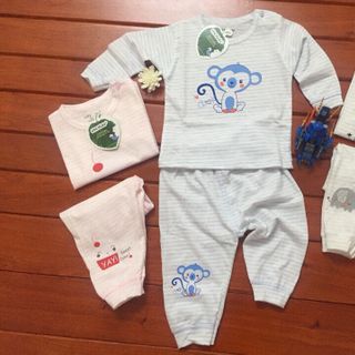 Bộ thú vải thun lạnh cộc tay cúc vai